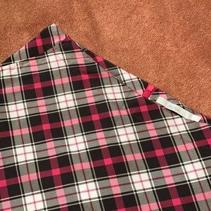 Pink & Black Plaid Skort